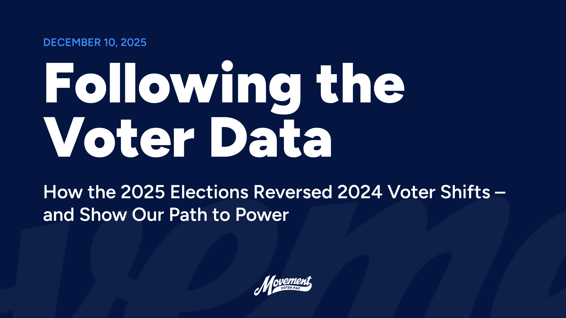 Following the Voter Data