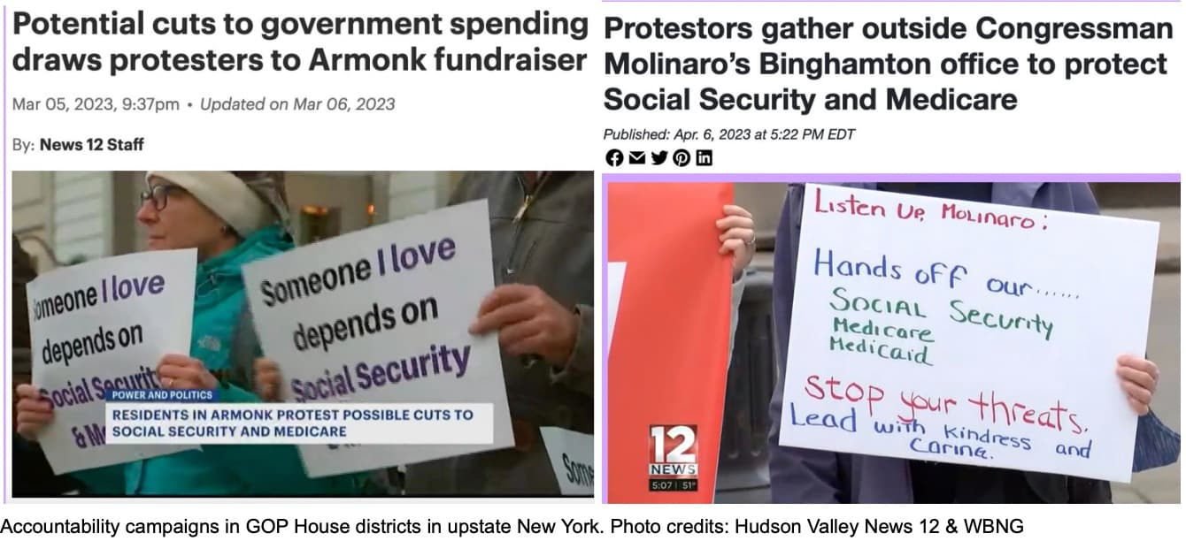 The looming threat of a completely unnecessary financial crisis – or deep cuts for struggling families – is one more reason why MVP is targeting every competitive Presidential, Senate and House election in 2024. We need to get these economic hostage-takers out of office. Their dangerous behavior will motivate voters and ought to give us a huge opportunity to clean House in 2024. Our local partners are already working hard to hold them accountable in their districts – from Working Families in New York to Communities for a New California (NY and CA alone have ten vulnerable GOP House seats) and many more in between. Remember, in 2022 we lost the House by just 6,683 votes across five districts. This is a fixable problem. Winning back the House is a good investment on multiple levels – and it starts with holding vulnerable GOP House members accountable in their districts this summer – see below.     Here is the scenario that worries us: MAGA Republicans force more economic austerity and pain. We have a long hot summer. Support dampens even more for a Biden-Harris ticket. The Republican base is fired up and seeking revenge. Our base is not as motivated. Next November, we lose by a few thousand votes in a few key states. And then Blam! We find ourselves back in the nightmare with Trump and a MAGA trifecta in Congress – but much worse this time. Clarence Thomas retires and is replaced by a 45-year-old. And then we’re stuck. Not only in a right-wing quasi-autocracy for the next four years, but with an anti-choice, climate-denying SCOTUS for the next three decades. There goes our kids’ future.  No matter what happens over the next 18 months, Biden and the Democrats are really going to need help from MVP partners. It’s gonna take a lot to inspire the Democratic base to turn out again in record numbers like we did in 2020. Even in a best case scenario, enthusiasm is not a word anyone would associate with Biden-Harris in 2024. In short: Biden and Harris aren’t going to elect themselves. You know who is going to have to generate the enthusiasm to elect Biden and Harris and win a Democratic trifecta next fall?  We are!  MVP and our partners, with our tens of thousands of local trusted messengers, paid organizers and super volunteers on the ground every day doing the work.  While MVP and our local partners lay the groundwork to secure a Democratic trifecta in 2024, (and prevent a MAGA trifecta), we are building power and winning on local issues across the country - from abortion rights to climate and democracy reform.  There are a lot of things in the 2024 election that are outside our control. But there are an enormous number of things that we actually do have significant influence over. With patient, consistent investment, local organizing can be a key difference maker – from policy in states like Indiana, Pennsylvania, and Ohio – to determining control of multi-trillion dollar budgets and getting to choose the leadership of the global superpower we call home.  On a deeper level, we’re not just here to help win the next election (although we absolutely must do that!). As we all know, elections are a means to an end. MVP is playing a longer, deeper game. What we’re really doing is way bigger than the Biden-Trump horse race. We’re fighting to win a Dem trifecta not just to stop bad things. But to unlock great things! The next 18 months is an incredible opportunity to take a step toward a more beautiful, sustainable, and just world that our bodies need and our hearts yearn for.  If you are a consistent partner and investor in MVP’s strategy, we can’t thank you enough. If you have fallen off and you want to climb back on, there couldn’t be a better time to become an MVP monthly sustainer (go to the donation page and select “Yes, Count Me In!” under “Make it Monthly!”) – or get more involved as an MVP volunteer.