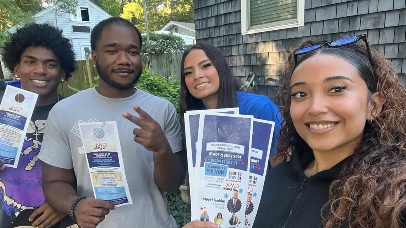 Photo: CASA In Action canvassing in support of Democrats ahead of the 2025 general election.