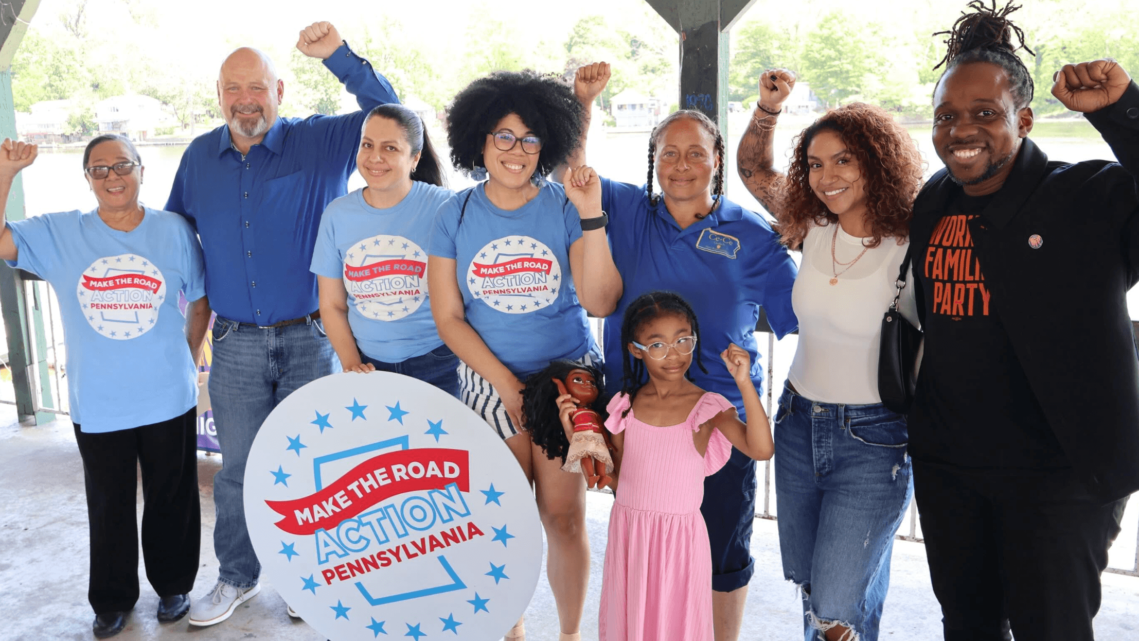Photo: Make the Road Action Pennsylvania and Pennsylvania Working Families Party getting out the vote at a community event with Democratic U.S. House candidate Bob Brooks in Pennsylvania’s 7th Congressional District..