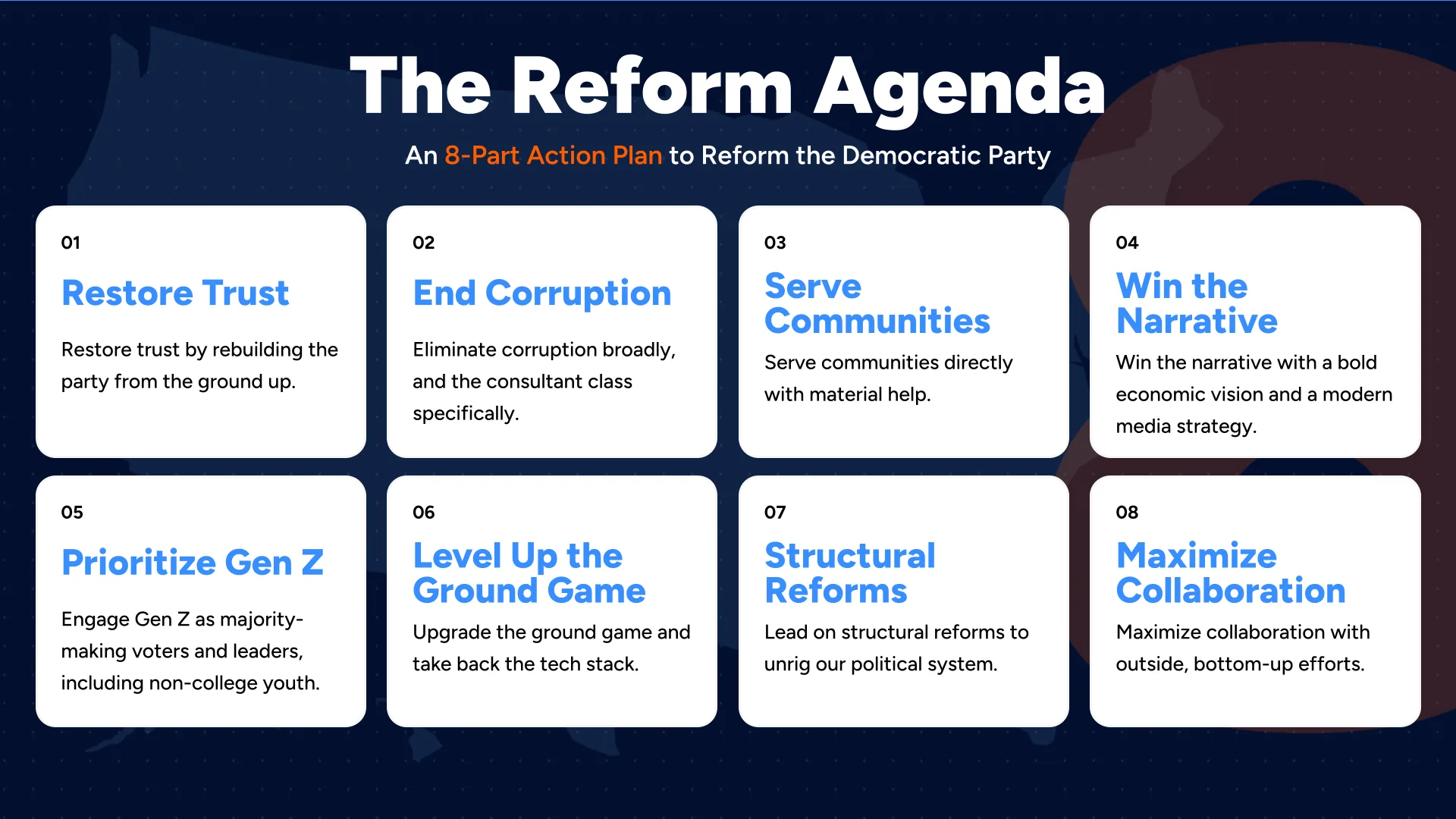 The Reform Agenda