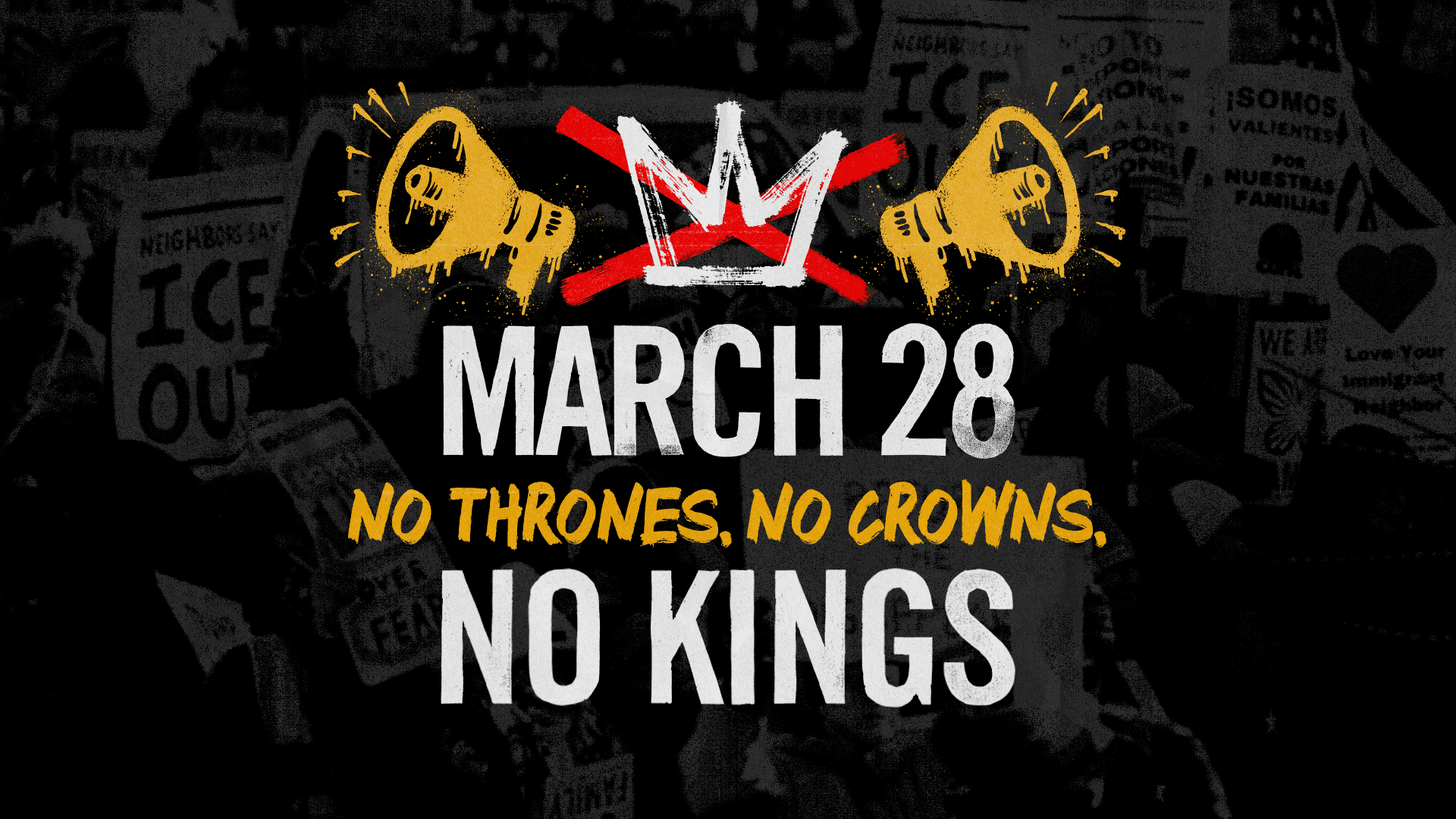 Graphic: No Kings 3 scheduled for March 28, 2026.