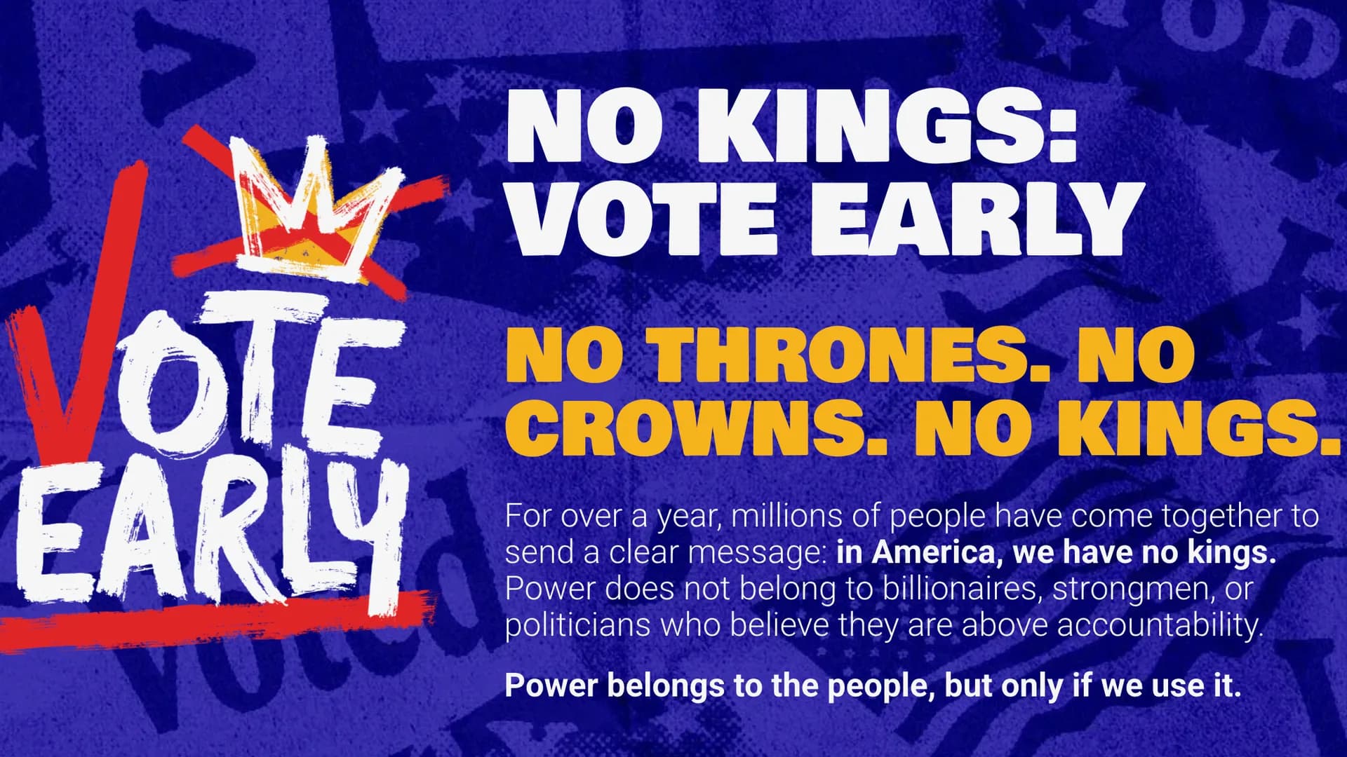 Graphic: The No Kings coalition is hosting a vote early National Day of Action on October 17.