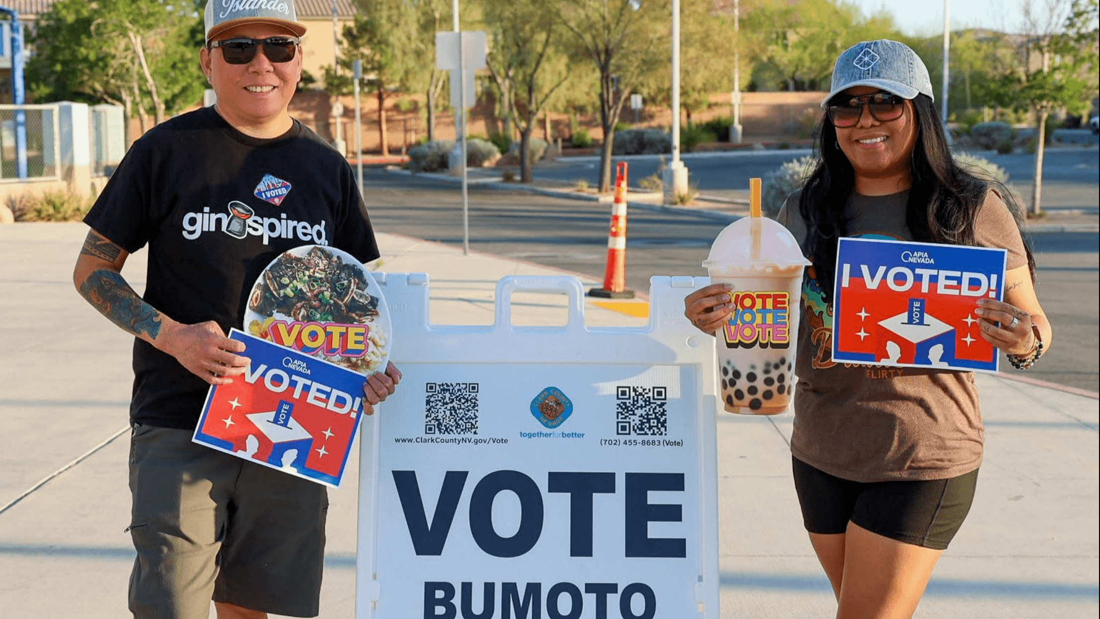 Photo: One APIA Nevada mobilizing Asian American and Pacific Islander voters to the polls in Nevada’s June primary elections.